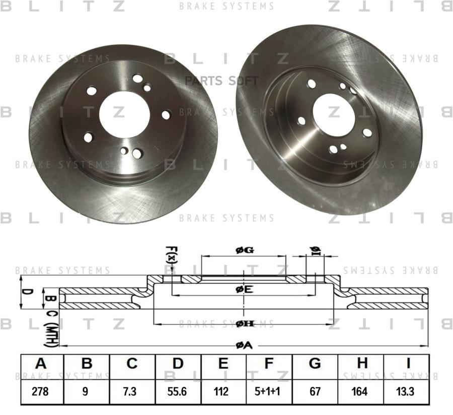 

Диск Тормозной Mercedes W202/W203/W124/W210 85-> Blitz арт. BS0111