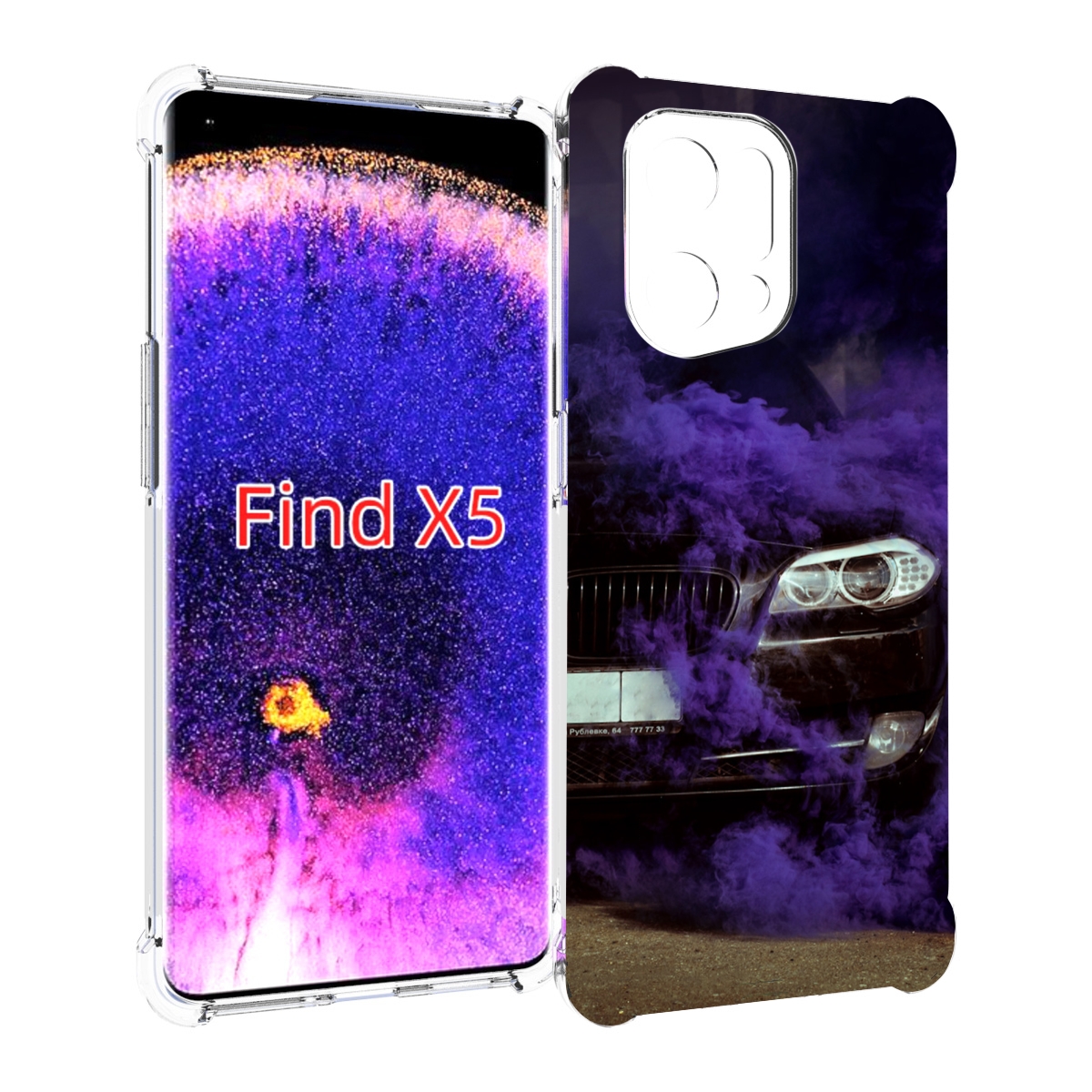 

Чехол MyPads бмв-с-фиолетовым-дымом мужской для Oppo Find X5, Прозрачный, Tocco