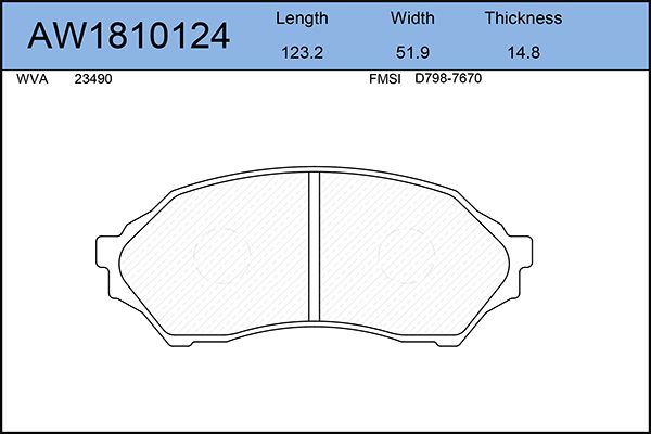 

Тормозные колодки AywiParts дисковые AW1810124