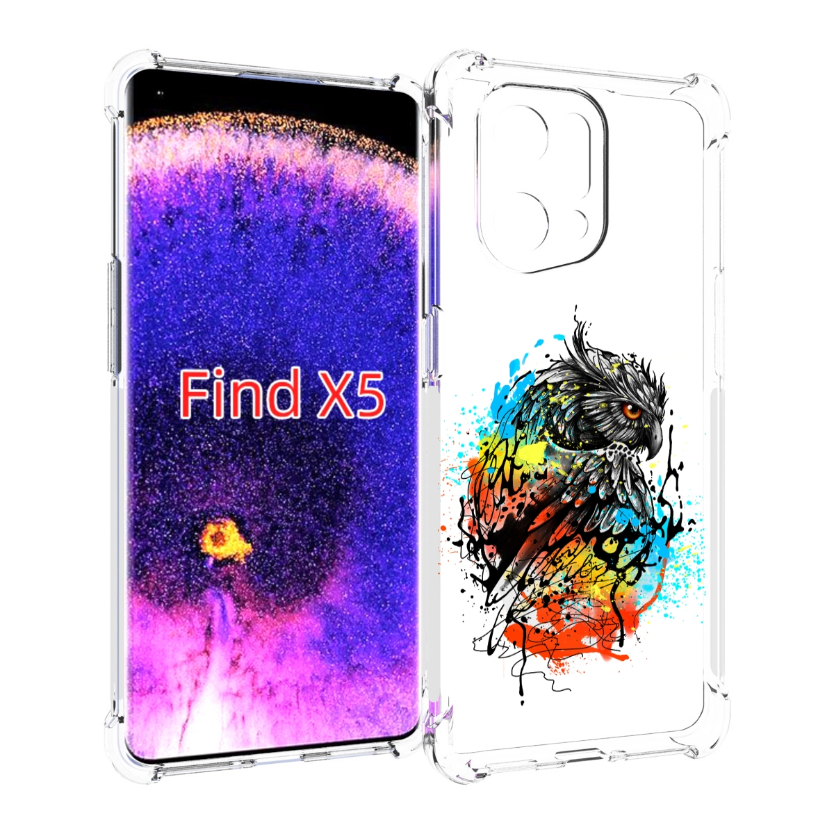 

Чехол MyPads Творческая сова для Oppo Find X5, Прозрачный, Tocco