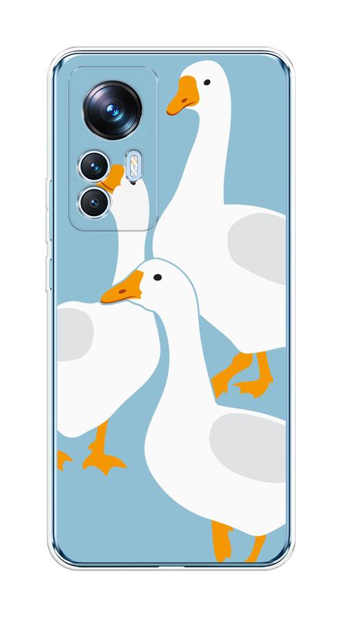 

Чехол на Xiaomi 12T "Гусиное трио", Голубой;белый;серый;желтый, 316650-1