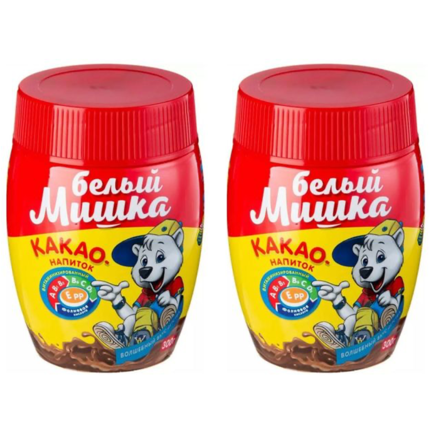 

Какао Белый Мишка пластиковая банка, 300 г * 2 шт