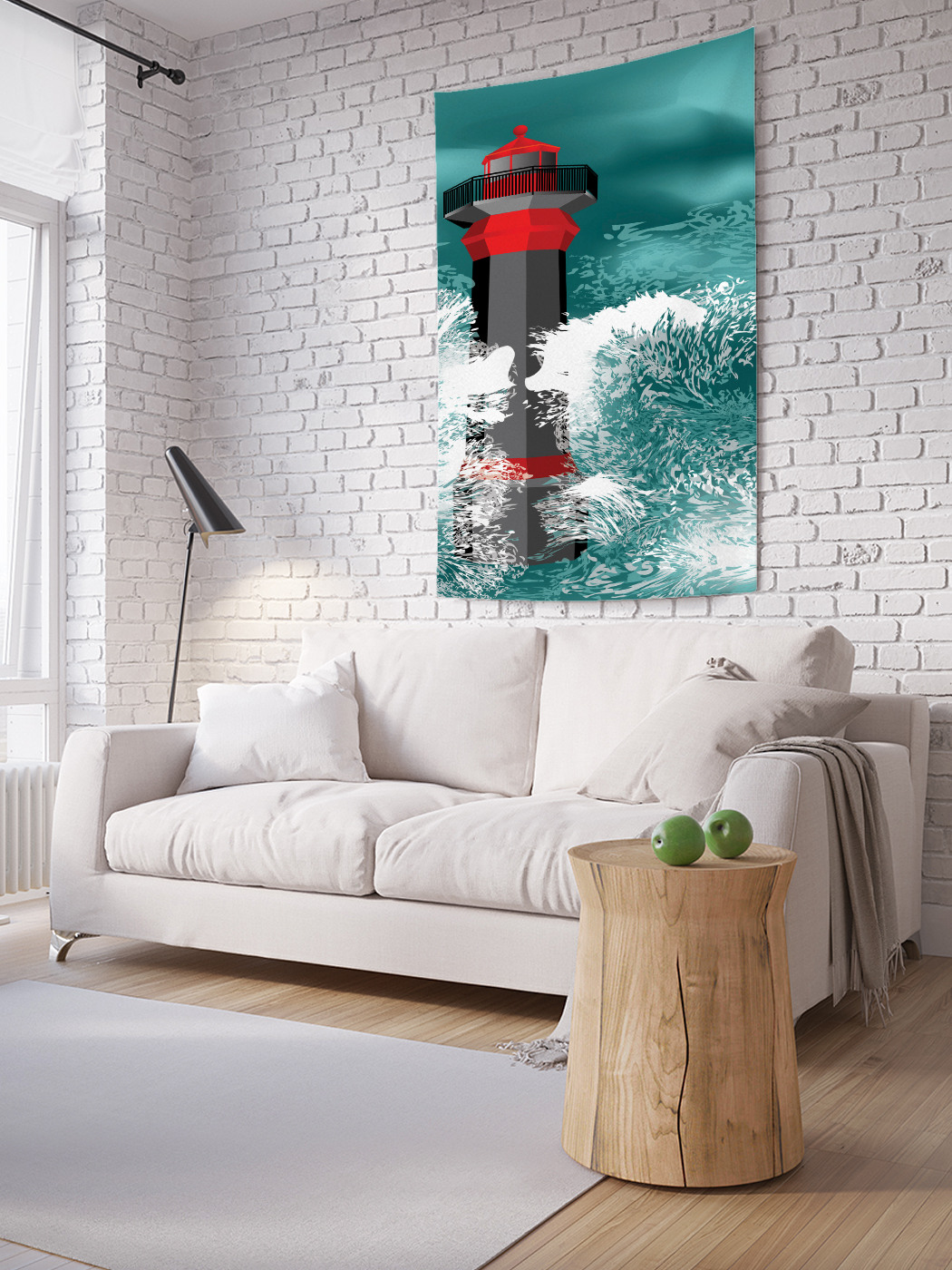 

Вертикальное фотопанно на стену JoyArty Маяк в волнах 150x200 см, Маяк в волнах