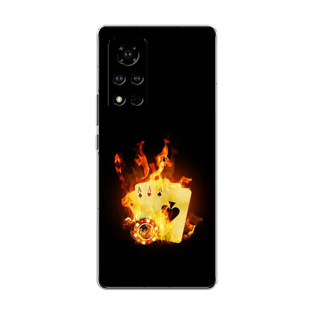фото Чехол awog "горящие карты" для honor v40