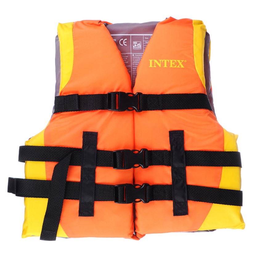 Гидрожилет Intex 69681 спасательный с пенопластовыми вставками взрослый 40-70 кг
