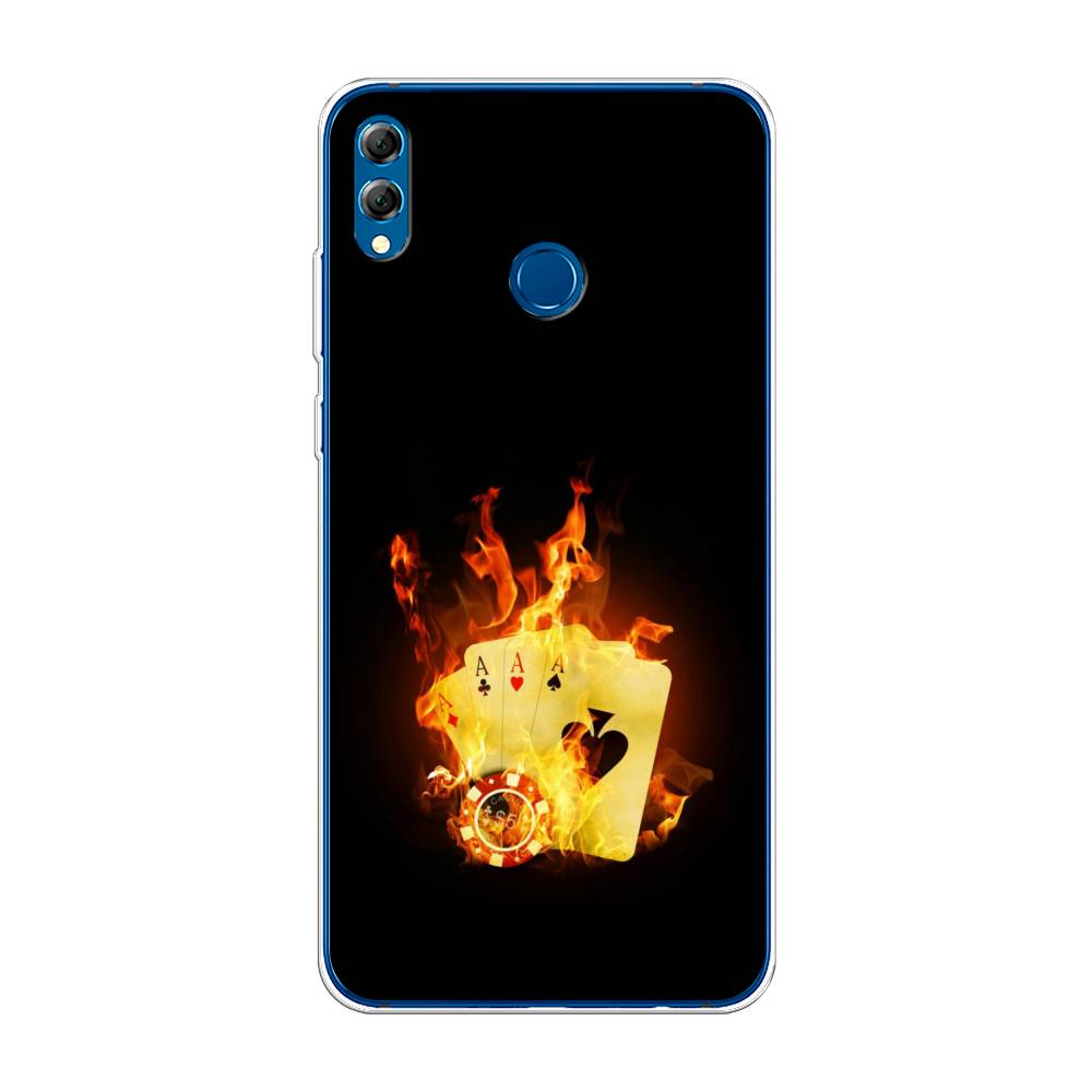 

Чехол Awog на Honor 8X Max "Горящие карты", Черный;оранжевый, 66550-9