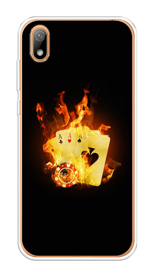 

Чехол Awog на Honor 8S "Горящие карты", Черный;оранжевый, 69150-9