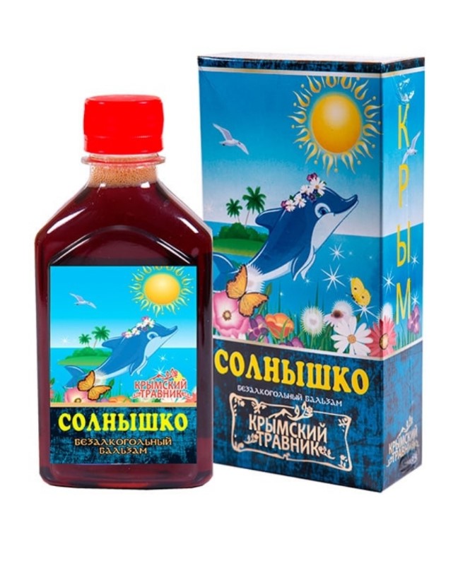 Бальзам Крымский Травник, Солнышко, детский, безалкогольный, на травах, 250 мл