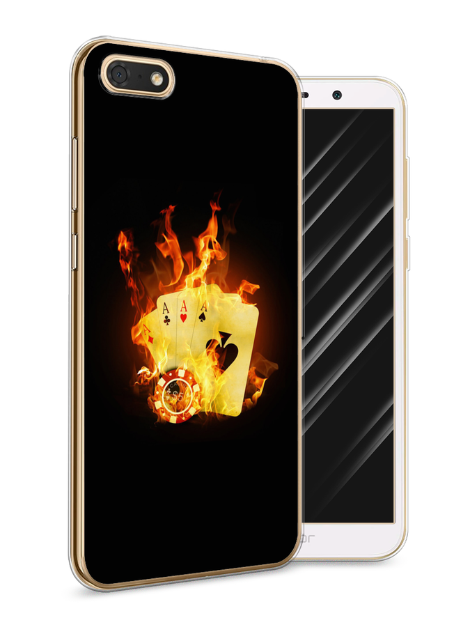 

Чехол Awog на Honor 7A "Горящие карты", Черный;оранжевый, 65250-9