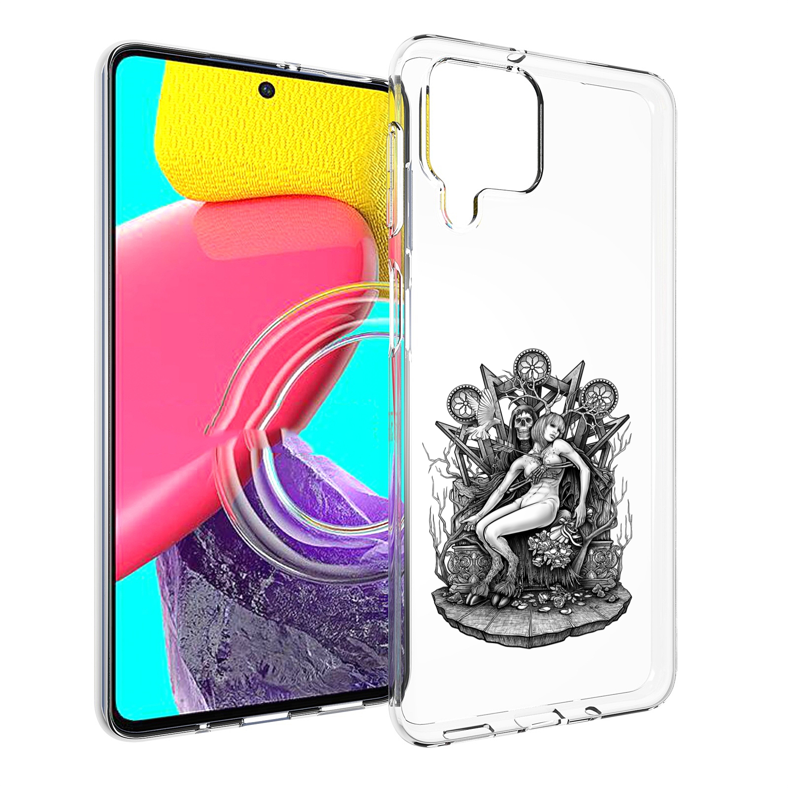 

Чехол MyPads девушка на троне для Samsung Galaxy M53 (SM-M536), Прозрачный, Tocco
