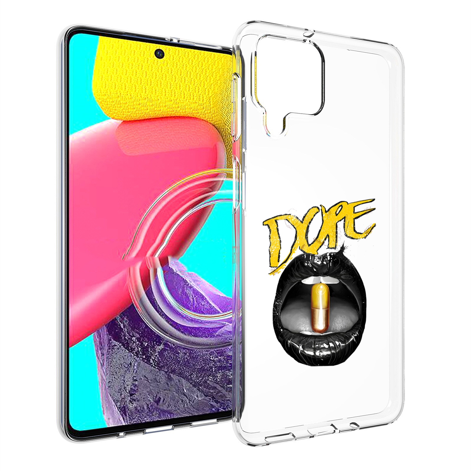 

Чехол MyPads губы для Samsung Galaxy M53 (SM-M536), Прозрачный, Tocco