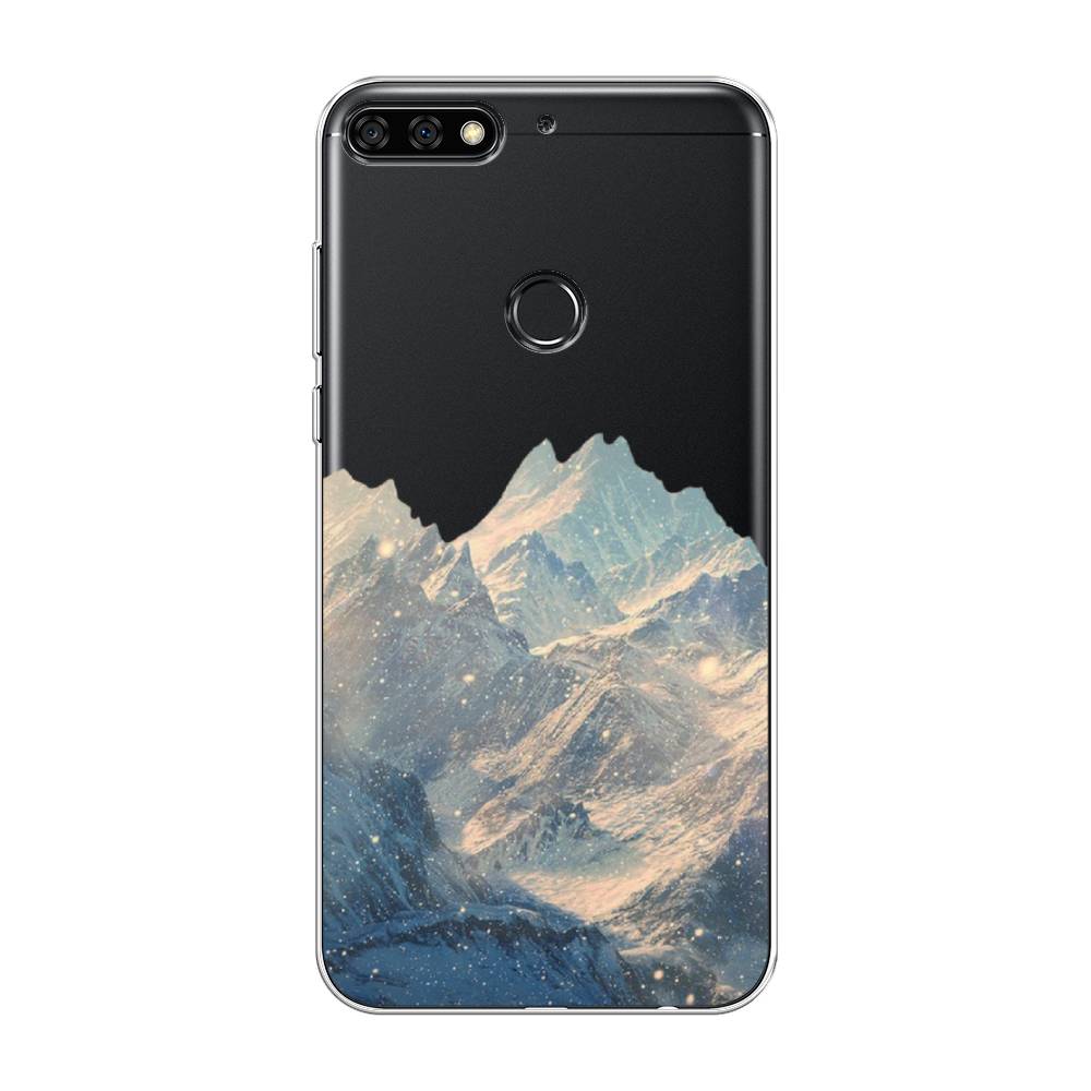 

Чехол Awog на Huawei Y7 Prime 2018 "Горы арт 2", Серый, 66450-10