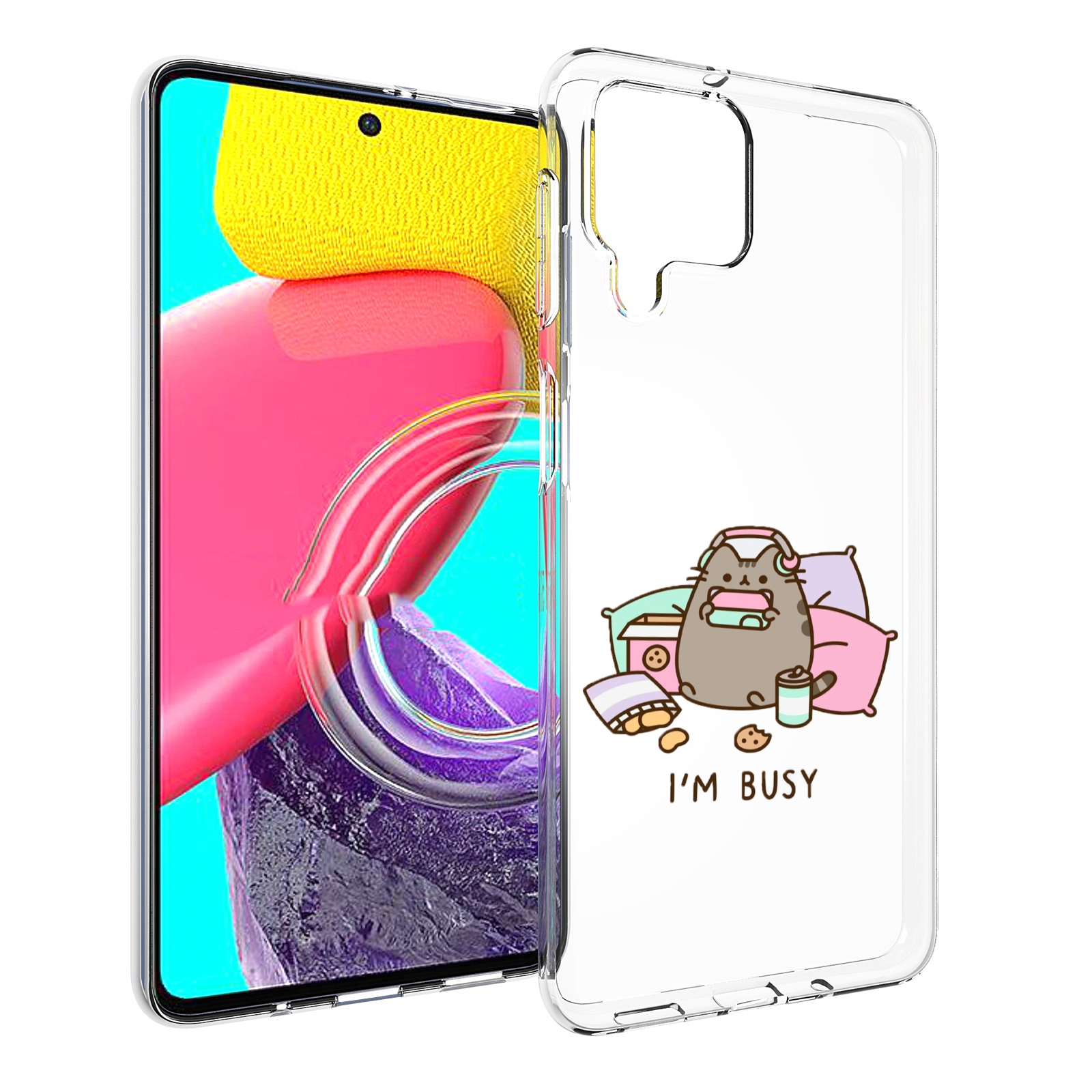 

Чехол MyPads я занятой для Samsung Galaxy M53 (SM-M536), Прозрачный, Tocco