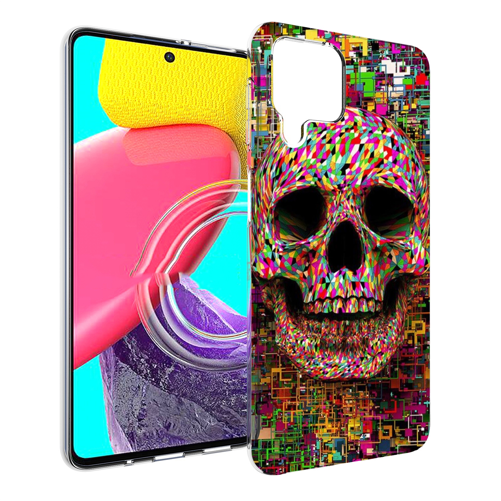 

Чехол MyPads череп красочные цвета для Samsung Galaxy M53 (SM-M536), Прозрачный, Tocco