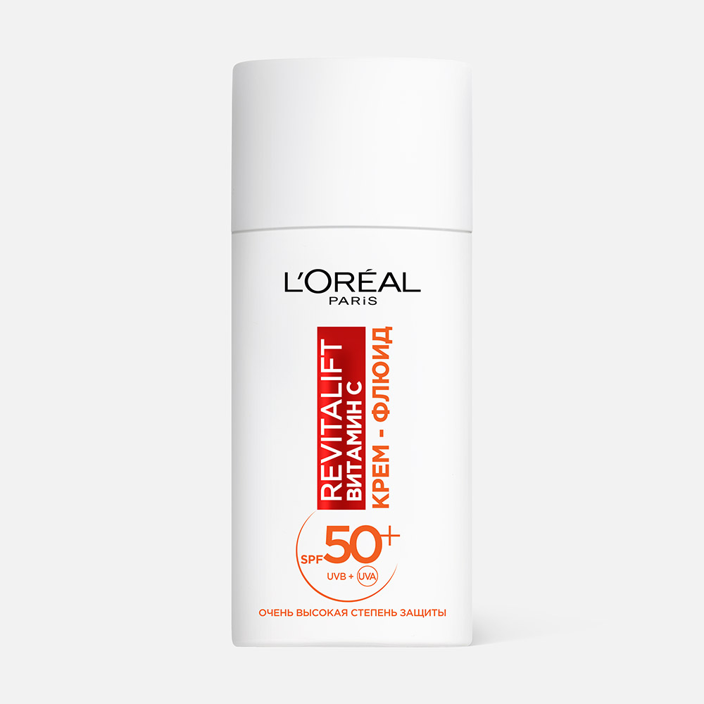 

Крем-флюид для лица L'Oreal Paris Revitalift SPF 50, дневной, с витамином C, 50 мл