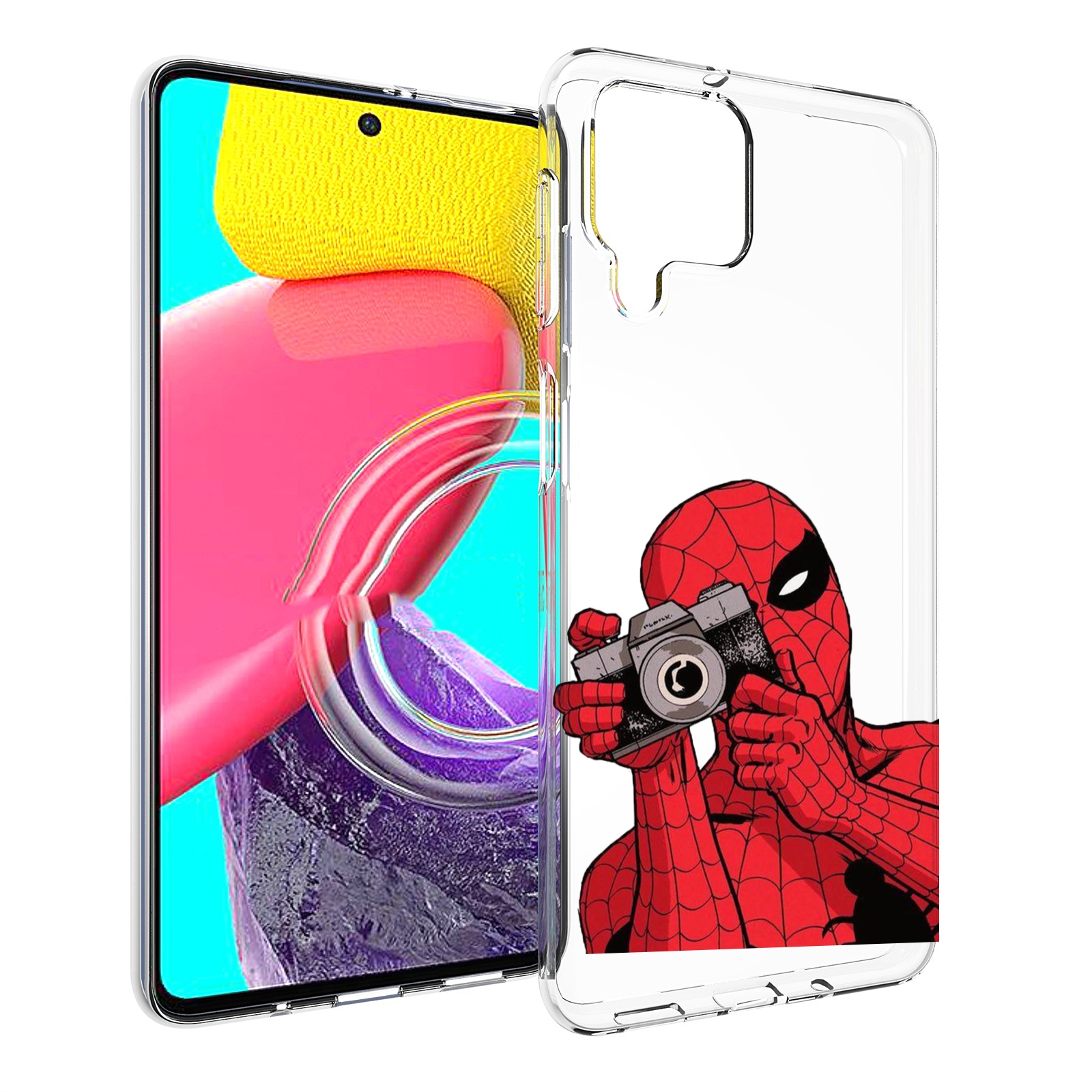 

Чехол MyPads человек паук фотограф детский для Samsung Galaxy M53 (SM-M536), Прозрачный, Tocco