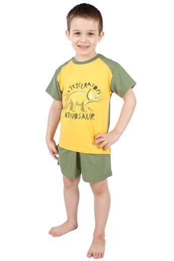 Пижама детская BASIA М3219-7616, зеленый, 110