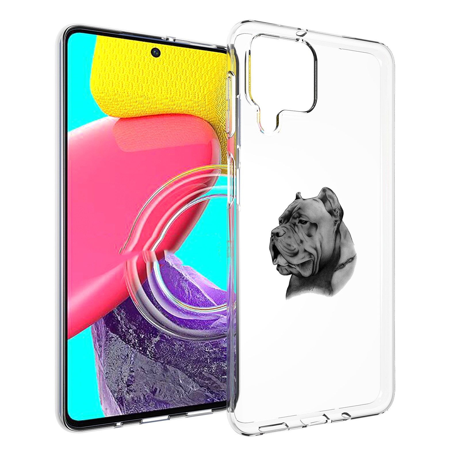 

Чехол MyPads грозный бульдог для Samsung Galaxy M53 (SM-M536), Прозрачный, Tocco