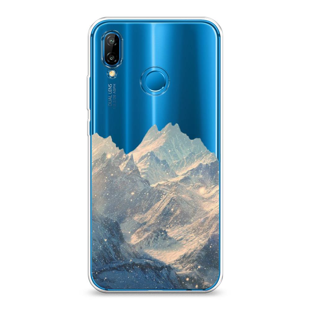 

Чехол Awog на Huawei Nova 3E "Горы арт 2", Серый, 65650-10