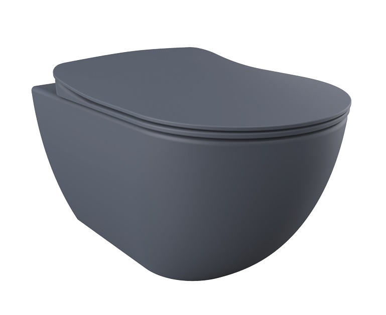 

Унитаз подвесной Creavit Free FE322-11CM00E-0000 безободковый, базальт, матовый