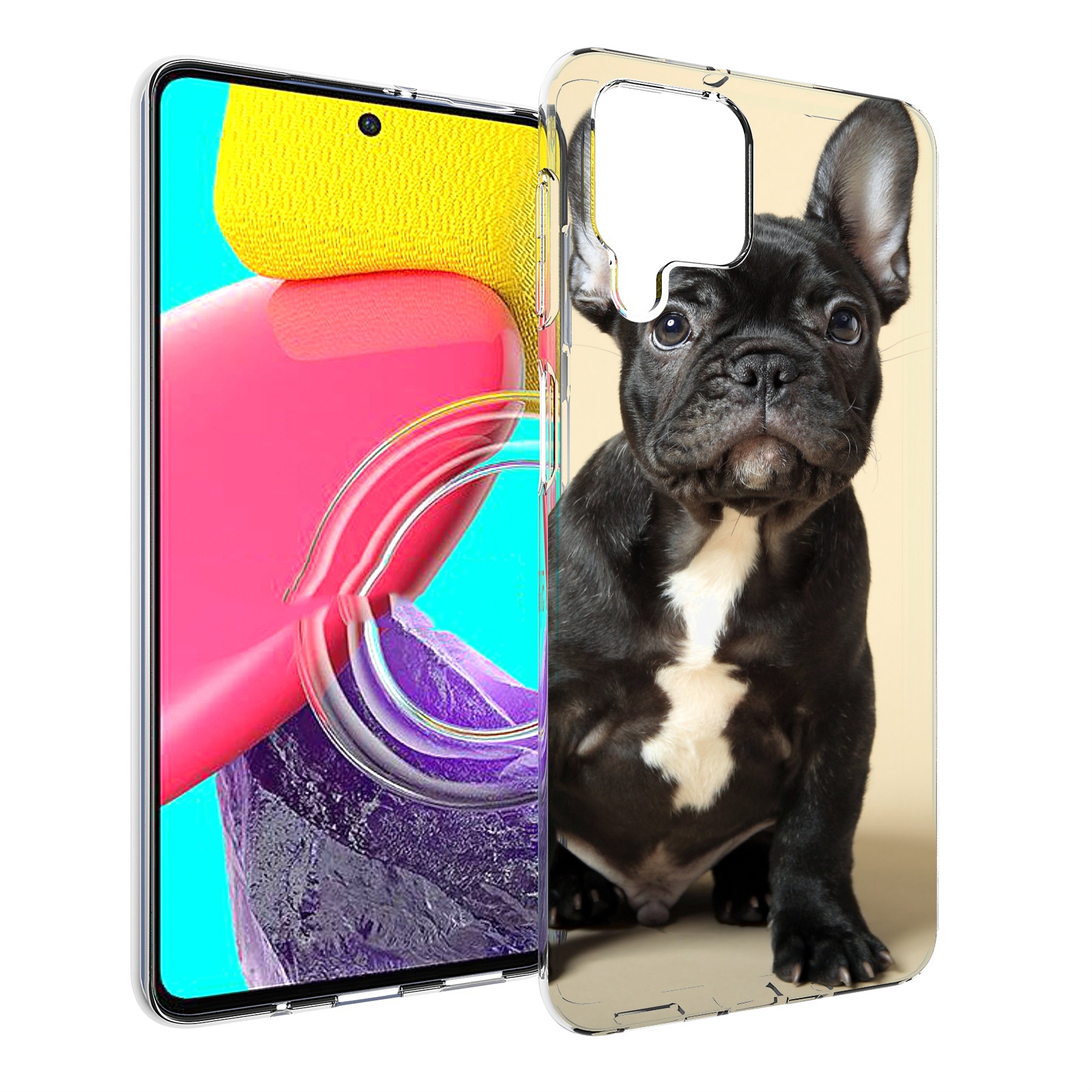 

Чехол MyPads французскии бульдог для Samsung Galaxy M53 (SM-M536), Прозрачный, Tocco