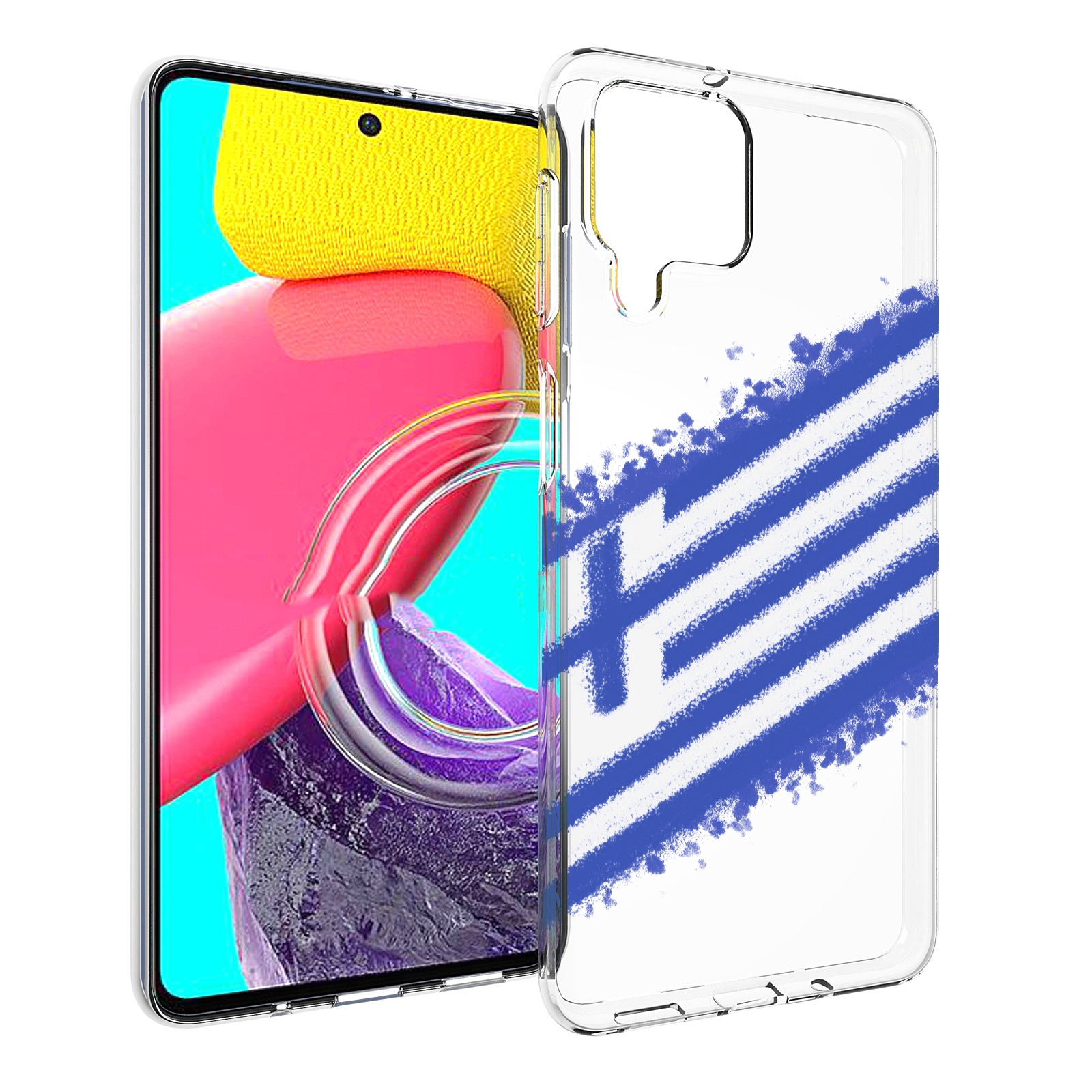

Чехол Mypads Флаг Греции Для Samsung Galaxy M53 (Sm-M536), Прозрачный, Tocco