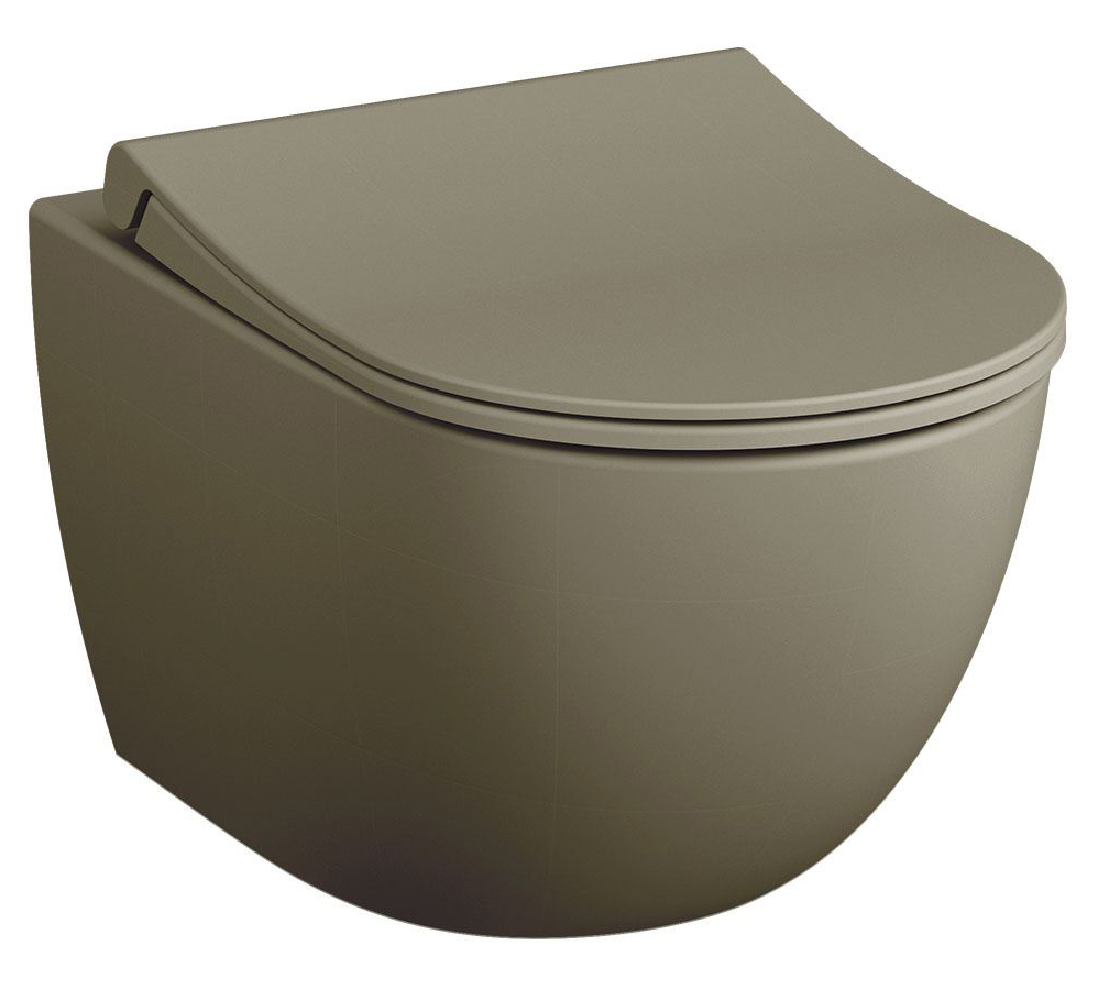 

Унитаз подвесной Vitra Sento (365х540х340) безободковый, матовый норковый 7748B050-0101