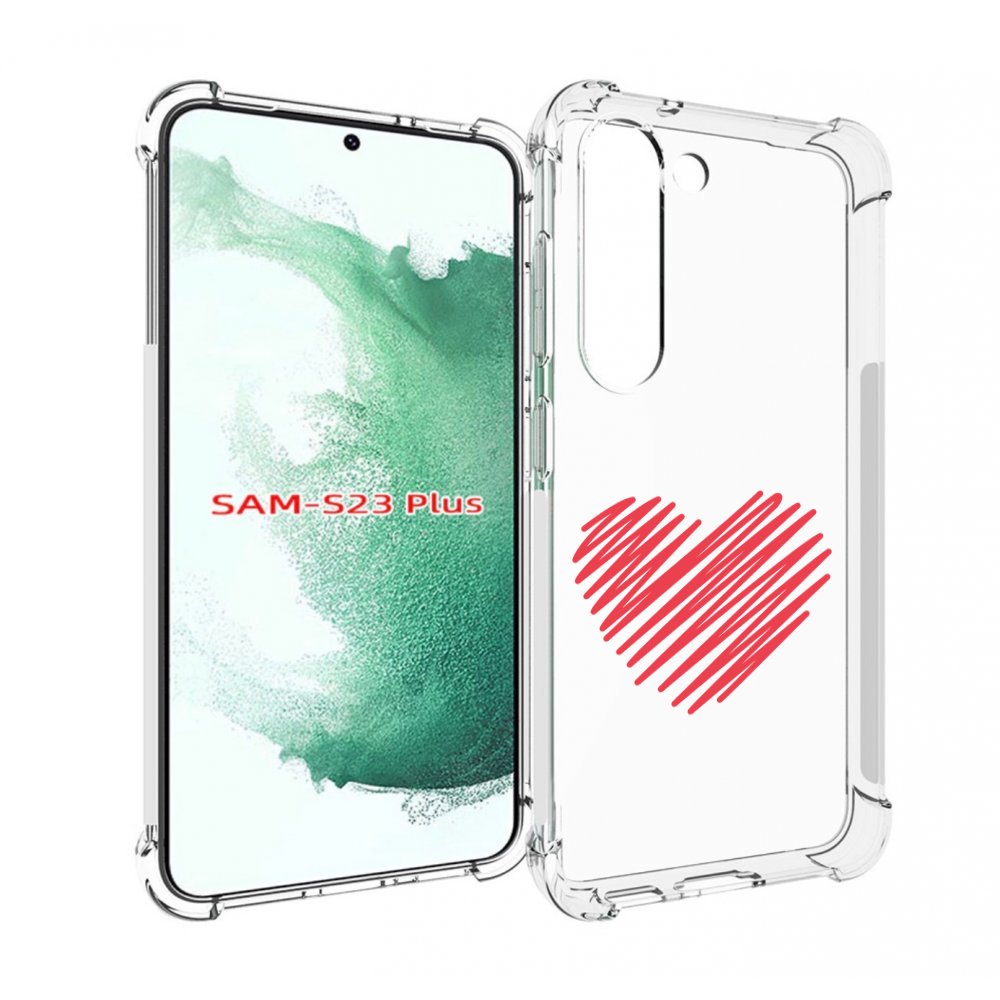 

Чехол MyPads сердечко-одной-линией для Samsung Galaxy S23 Plus +, Прозрачный, Tocco