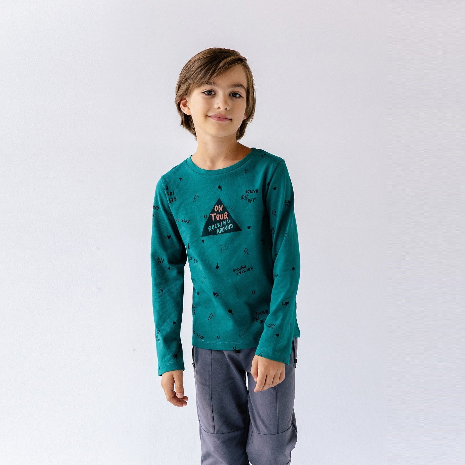 Лонгслив детский Artie UFd-012b, зеленый, 128