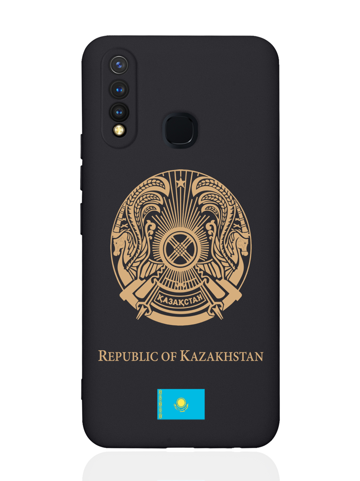 

Чехол SignumCase для Vivo Y19/U3 Золотой Герб Казахстана черный, Черный;золотистый
