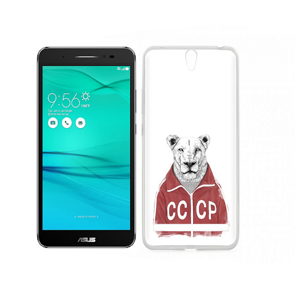 

Чехол MyPads Tocco для Asus ZenFone Go (ZB690KG) львица ссср, Прозрачный, Tocco