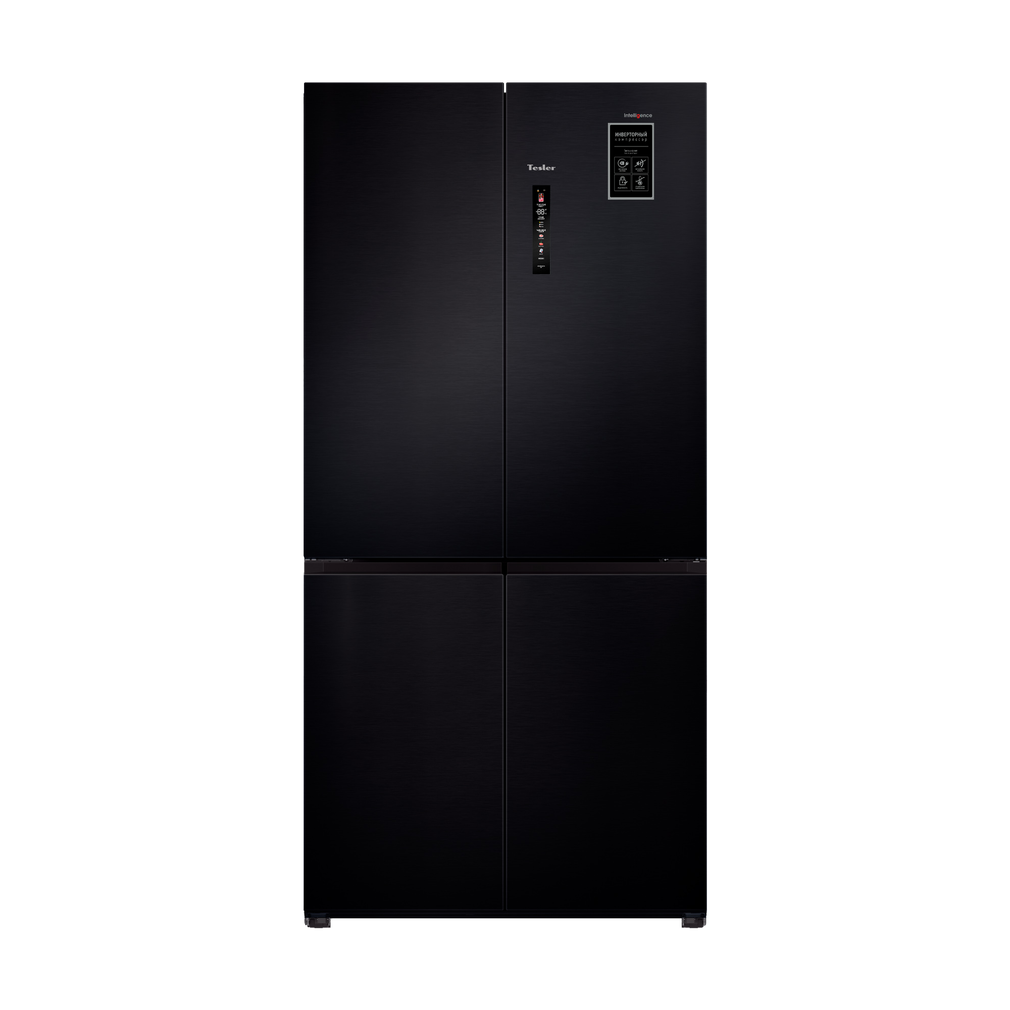 Холодильник TESLER RCD-547BI черный двухкамерный холодильник tesler rct 100 graphite