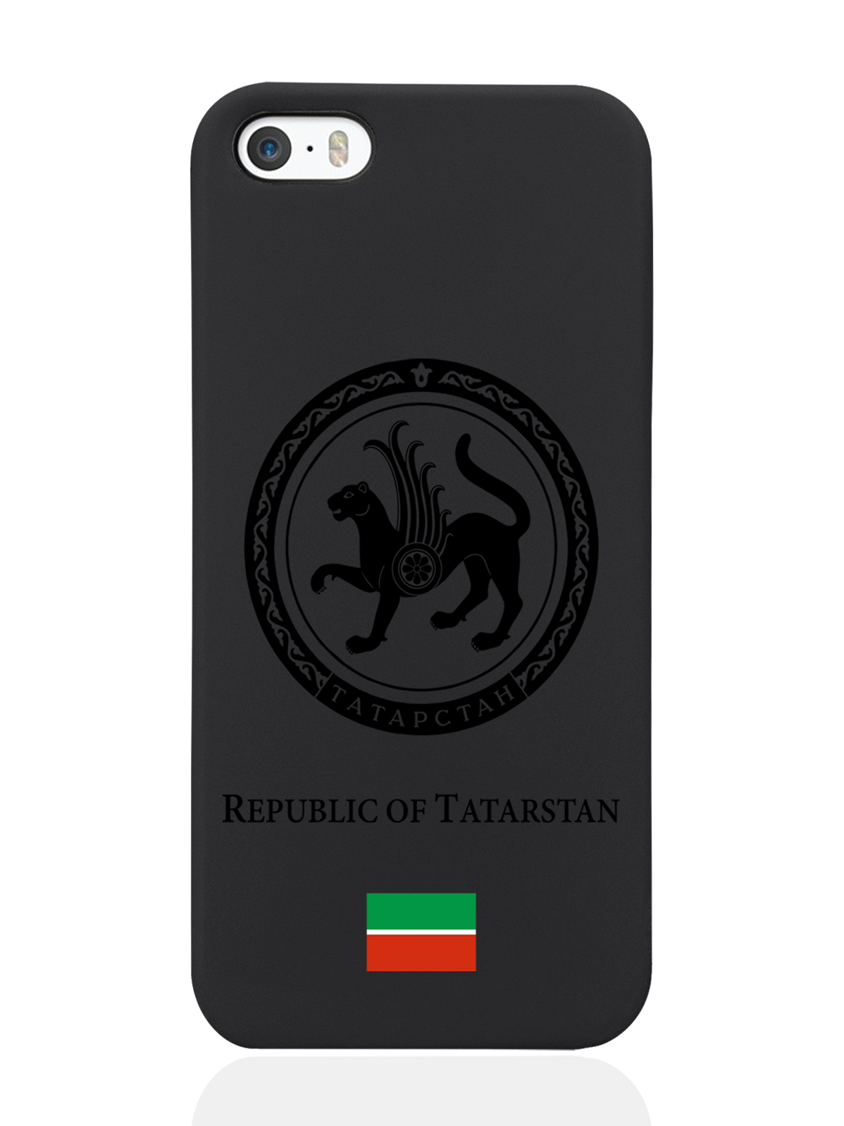 

Чехол SignumCase для iPhone 5/5s Черный лаковый Герб Татарстана черный