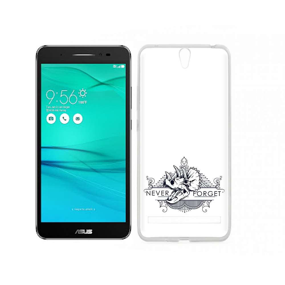 

Чехол MyPads Tocco для Asus ZenFone Go (ZB690KG) логотип носорога никогда не забуду, Прозрачный, Tocco