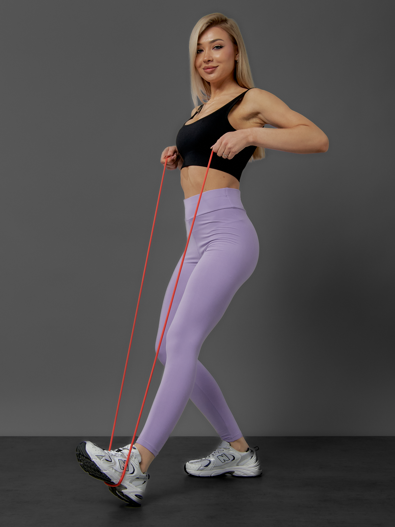 

Спортивные леггинсы женские NoBrand OI-1005 фиолетовые XL-XXXL, Фиолетовый, OI-1005