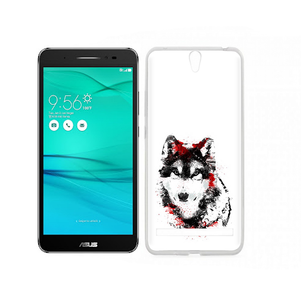 

Чехол MyPads Tocco для Asus ZenFone Go (ZB690KG) кровавый волк, Прозрачный, Tocco