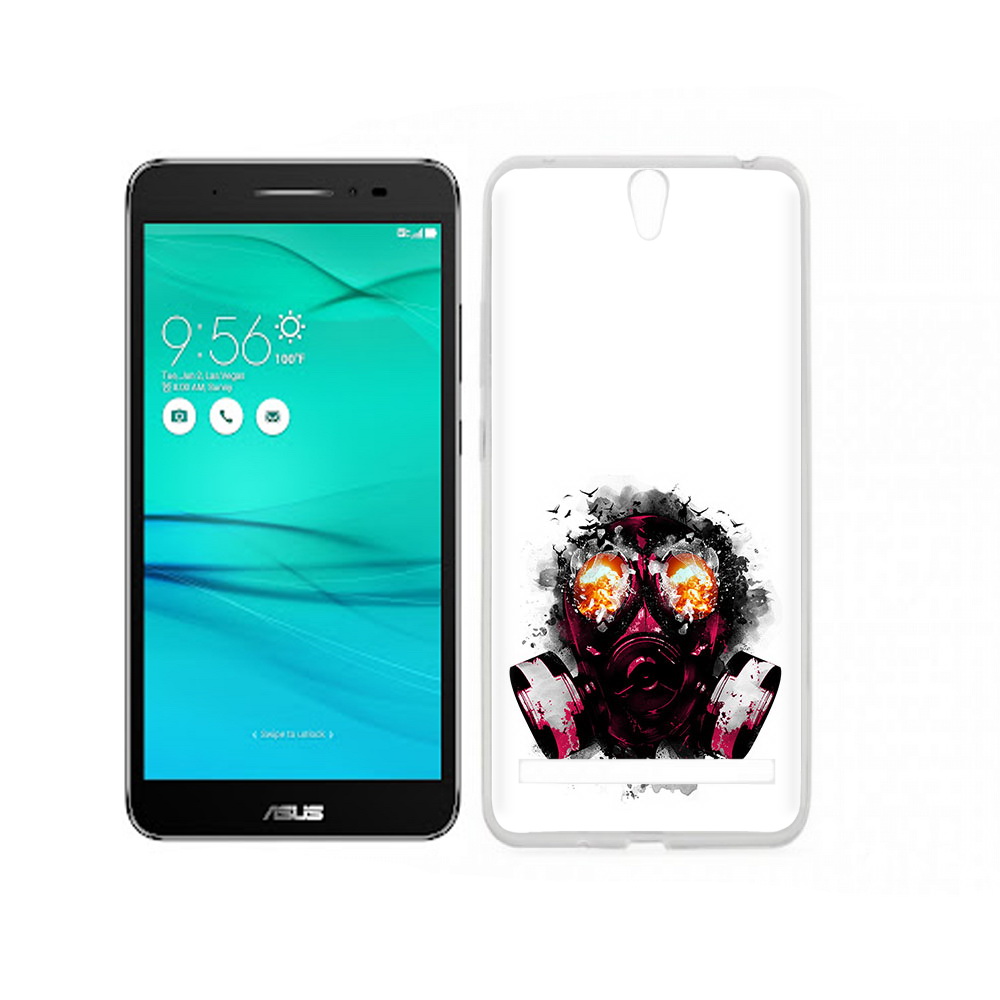 

Чехол MyPads Tocco для Asus ZenFone Go (ZB690KG) красный противогаз, Прозрачный, Tocco