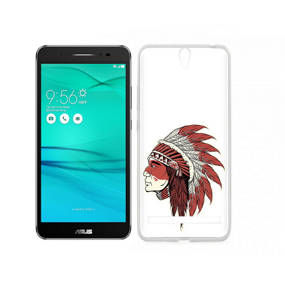 Чехол MyPads Tocco для Asus ZenFone Go (ZB690KG) красный индеец