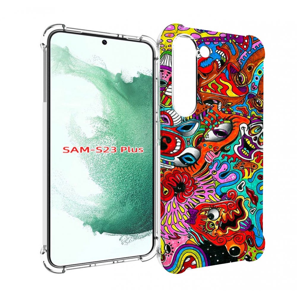 

Чехол MyPads разные абстракции яркие для Samsung Galaxy S23 Plus +, Прозрачный, Tocco