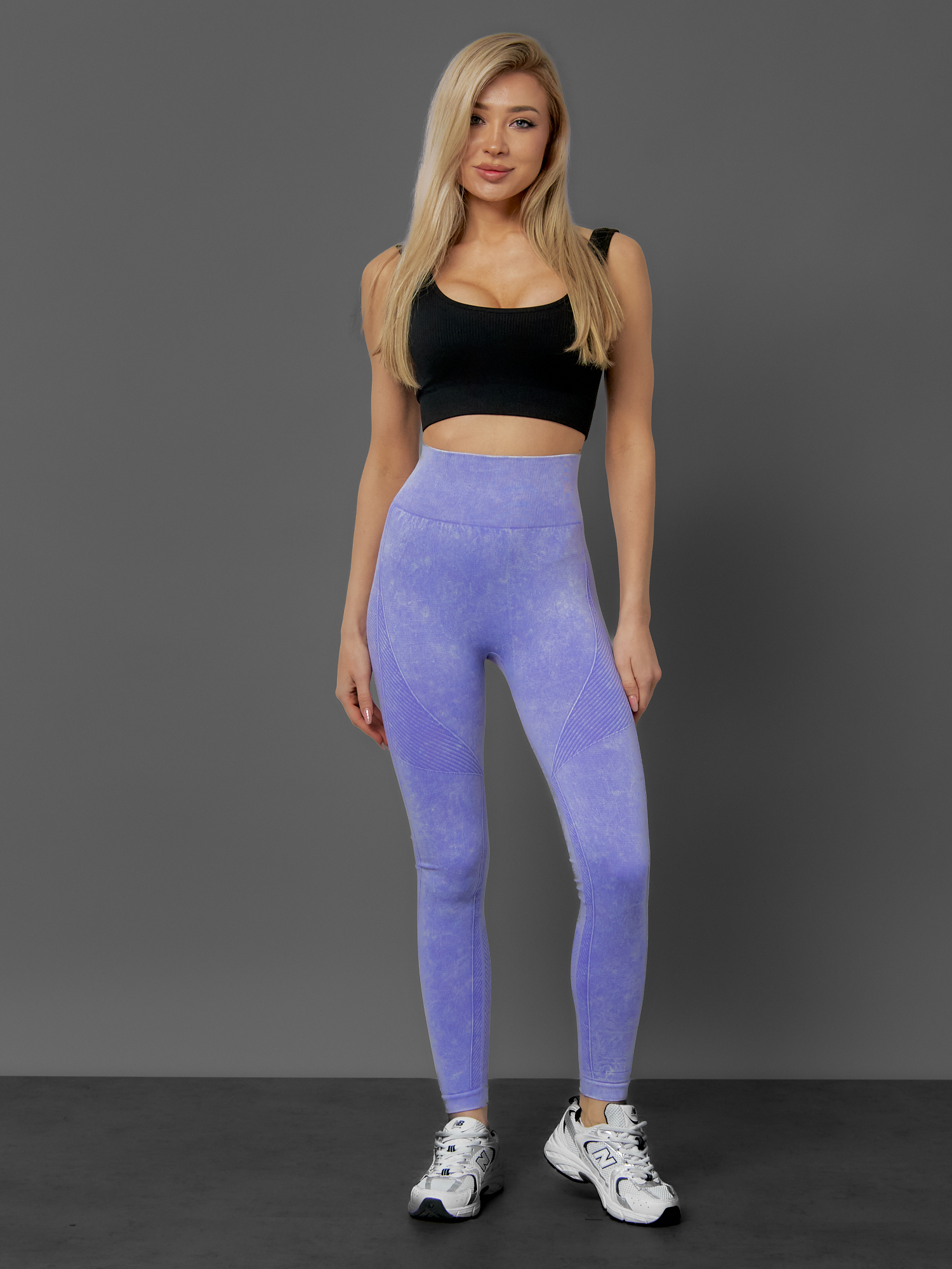 

Спортивные леггинсы женские NoBrand OI-1002 фиолетовые L, Фиолетовый, OI-1002