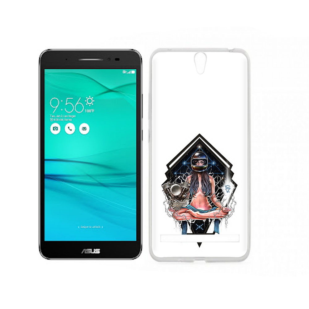 

Чехол MyPads Tocco для Asus ZenFone Go (ZB690KG) красивая девушка в шлеме, Прозрачный, Tocco