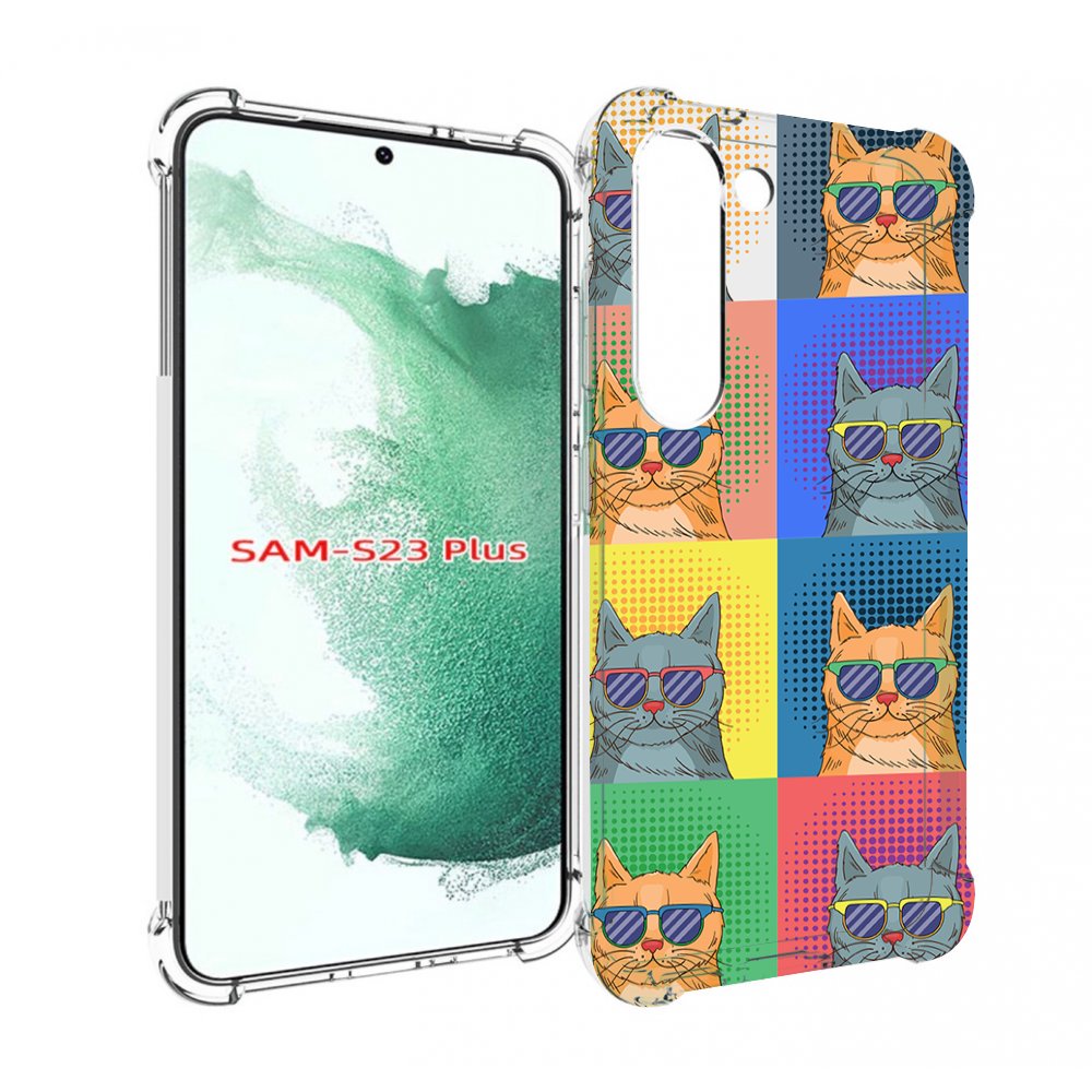

Чехол MyPads разноцветные-коты для Samsung Galaxy S23 Plus +, Прозрачный, Tocco