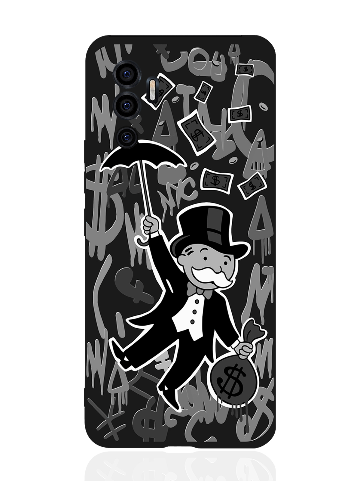 

Чехол MustHaveCase для Vivo V23e Monopoly Black Edition черный, Серый;черный