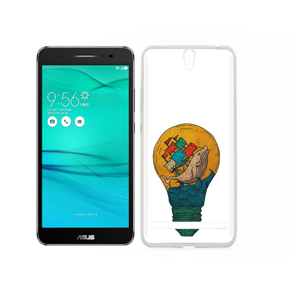 Чехол MyPads Tocco для Asus ZenFone Go (ZB690KG) кит в лампочке с парусами