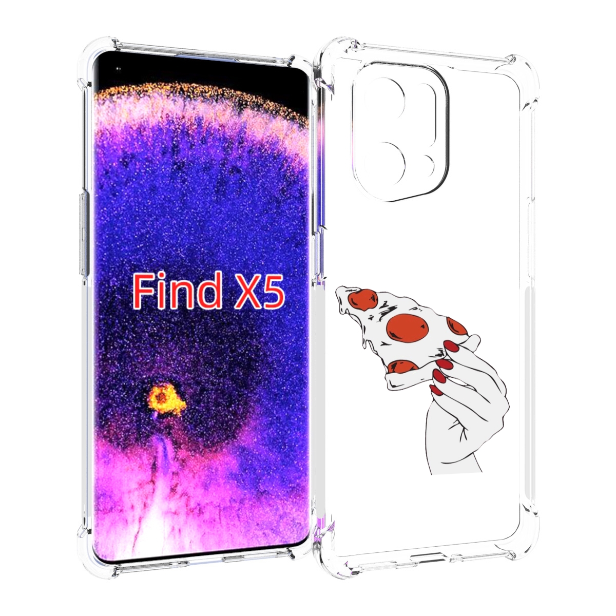 

Чехол MyPads белая-пицца для Oppo Find X5, Прозрачный, Tocco