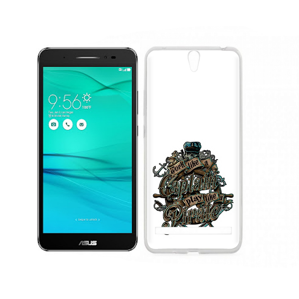 

Чехол MyPads Tocco для Asus ZenFone Go (ZB690KG) капитан пиратов, Прозрачный, Tocco