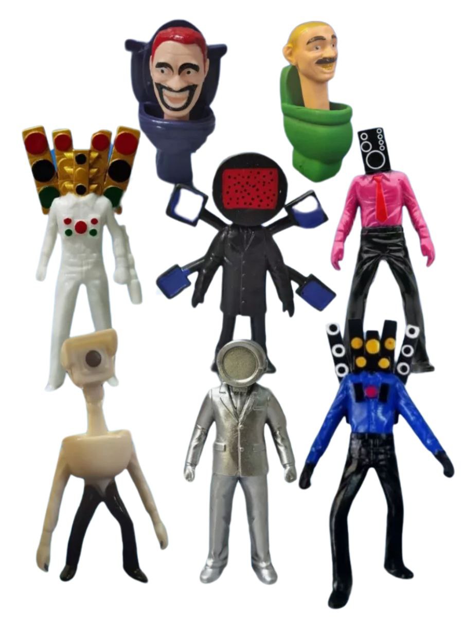 Набор фигурок ANELI Skibidi 8 в 1 в коробке