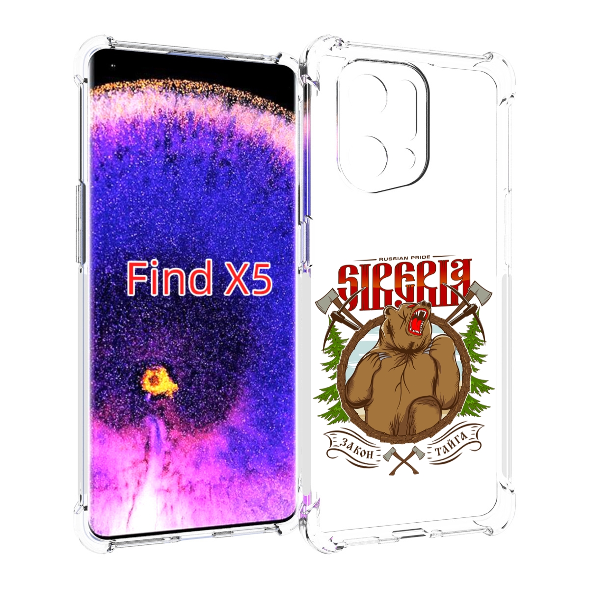 

Чехол MyPads Тайга для Oppo Find X5, Прозрачный, Tocco