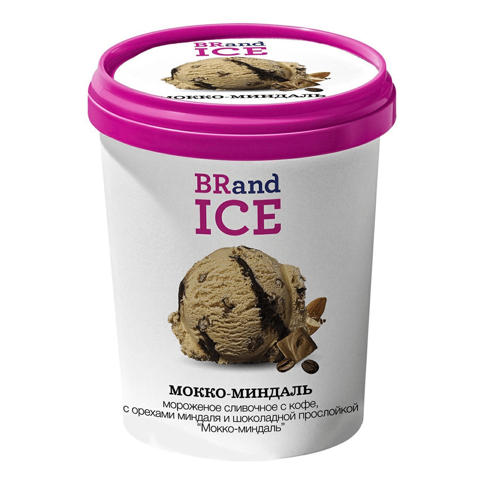 Мороженое сливочное Brand Ice Мокко-миндаль 13% 1 кг