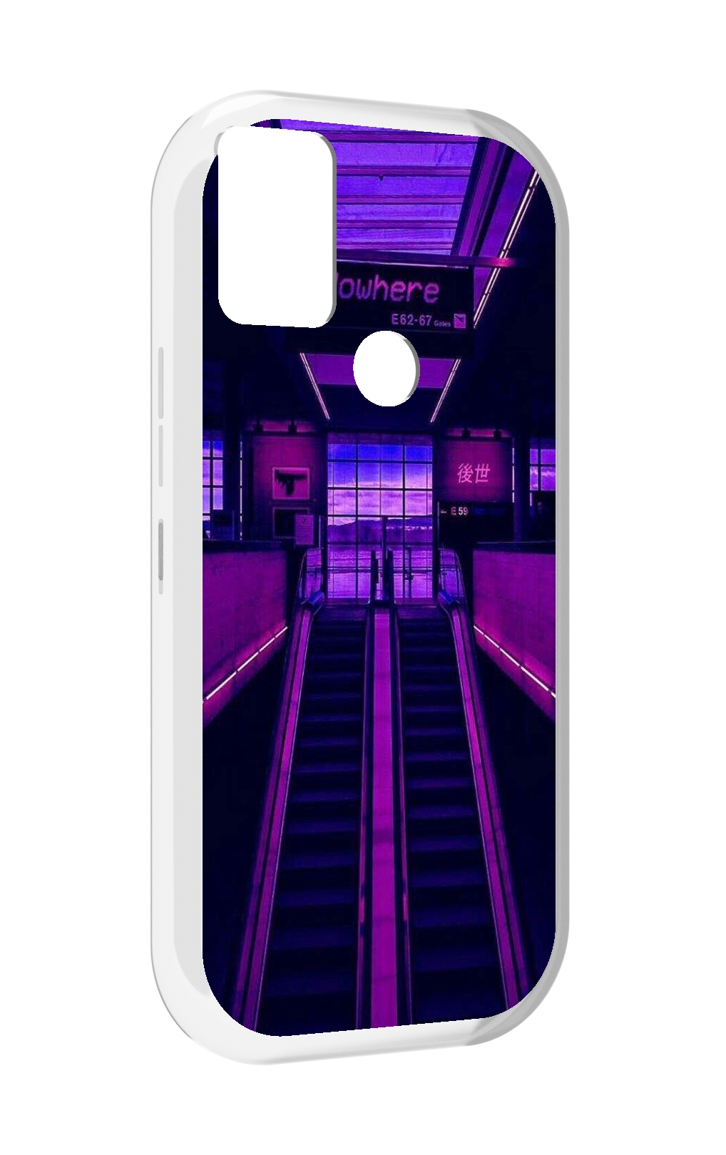

Чехол MyPads фиолетовый эскалатор для UMIDIGI A9, Прозрачный, Tocco